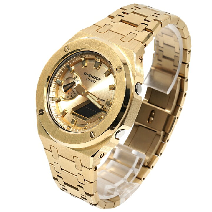 楽天市場】G-SHOCK GA2100GB ゴールドダイアル フルメタル カスタム 