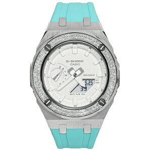 ���A�T�i�C�g G-SHOCK �J�X�^�� GA2100 �z���C�g������ �J�V�I�[�N �^�[�R�C�Y���o�[�o���h 2�A�x�[�� 1ct Moissanite �x�[�� �ӕʏ� 1�N�ۏؕt��