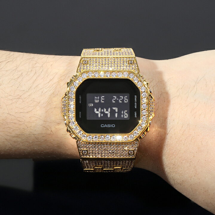 楽天市場】フルカスタム G-SHOCK DW5600 SOLIDモデル カシオ 18K 
