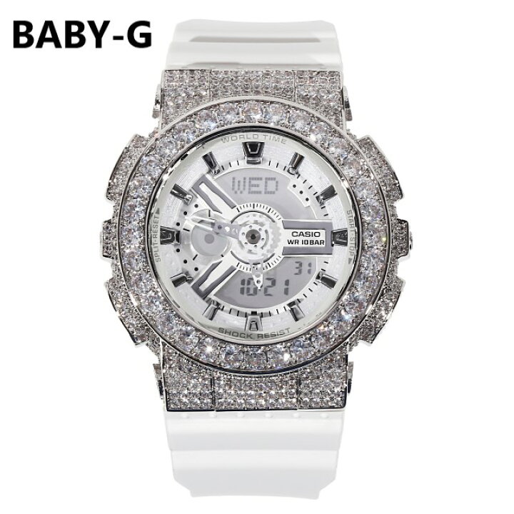 楽天市場】G-SHOCK BABY-G ベイビーG BA-110 白 ホワイト カスタム G 