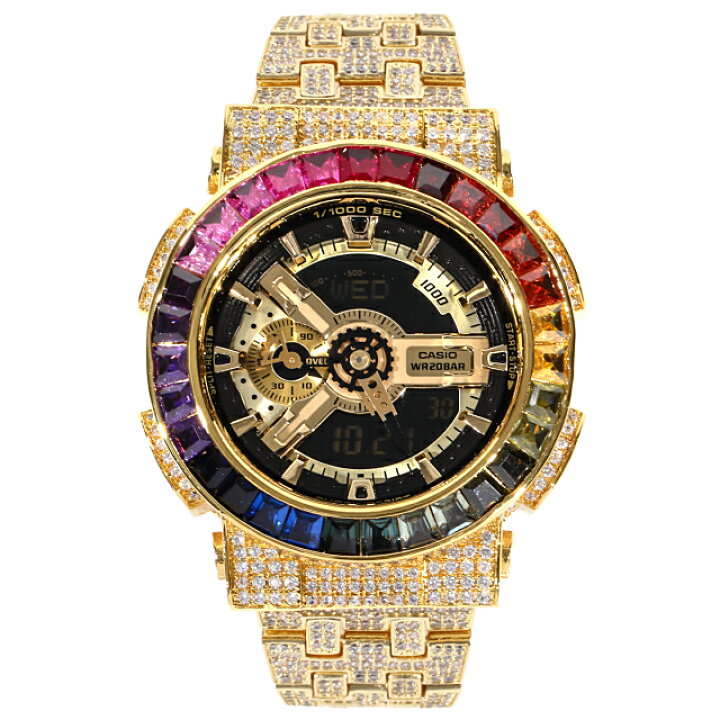 楽天市場】G-SHOCK カスタム レインボーベゼル GA110 フルカスタム G  