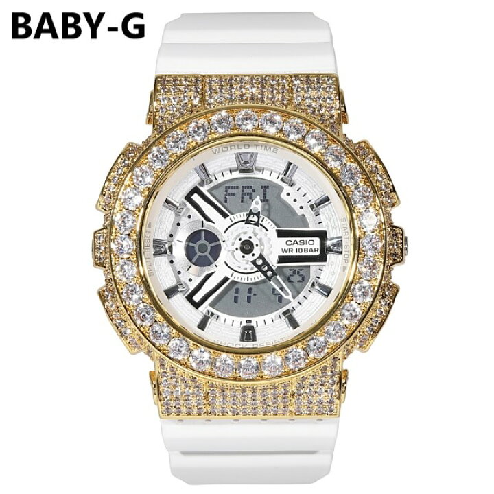 楽天市場】ベイビーG カスタム G-SHOCK BABY-G Ba110 ホワイトx 