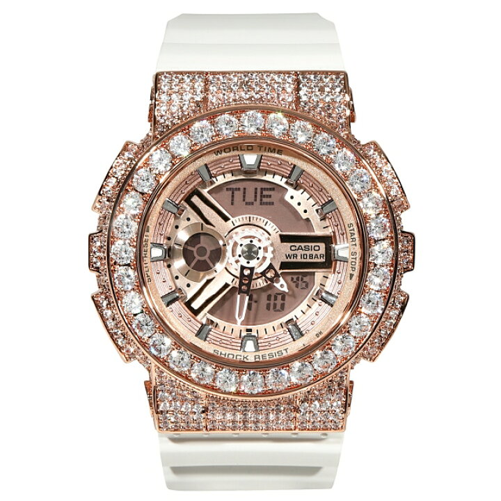 楽天市場】G-SHOCK BABY-G ベイビーG BA-110 白 ホワイト ローズ 