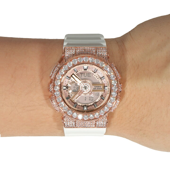 楽天市場】G-SHOCK BABY-G ベイビーG BA-110 白 ホワイト ローズ 