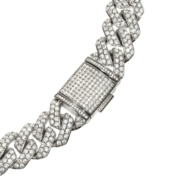楽天市場】モアサナイト .925Silver 15mm ／50cm マイアミ 