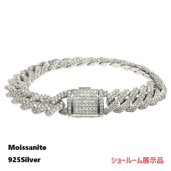 楽天市場】モアサナイト .925Silver 12mm ／20cm マイアミ  