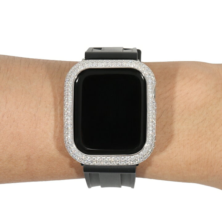 楽天市場】モアサナイト アップルウォッチ ベゼル 45mm ケース 