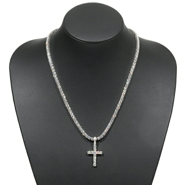 モアサナイト クロスペンダントトップ Moissanite ゴールド .925Silver  