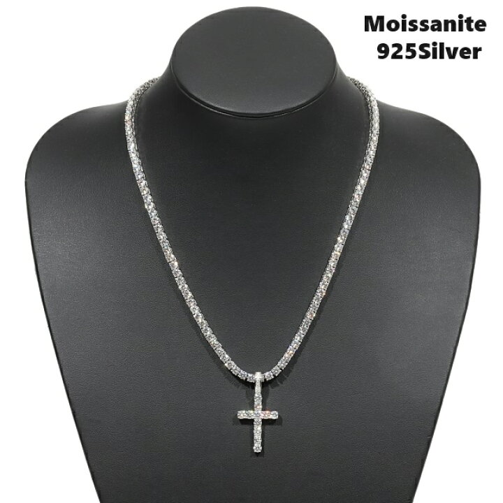 楽天市場】モアサナイト テニスネックレス Moissanite クロス  