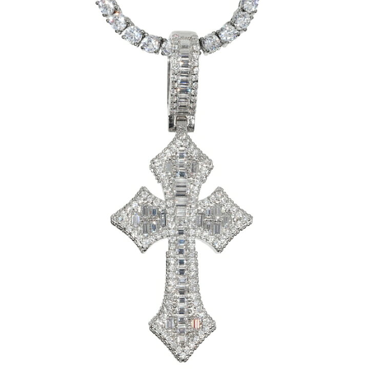 楽天市場】クロスペンダントトップ Moissanite モアサナイト 