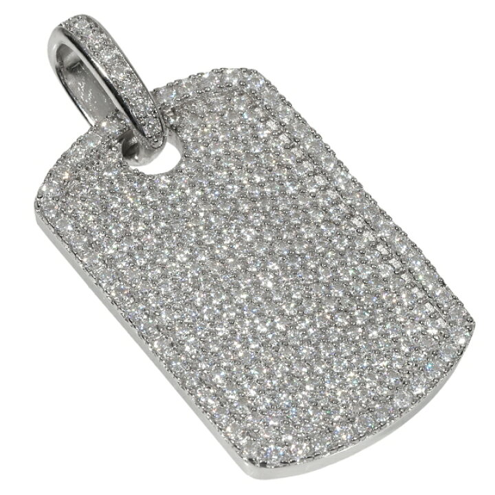 楽天市場】モアサナイト ドッグタグ ペンダントトップ シルバー DogTag  