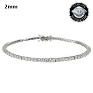 ＼ランキング入賞／ ブレスレット 2mm テニスブレスレット モアサナイト アクセサリー .925Silver Tennis…
