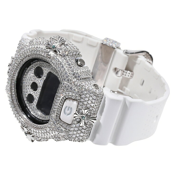 楽天市場】モアサナイト G-SHOCK カスタム DW6900 ホワイトバンド  
