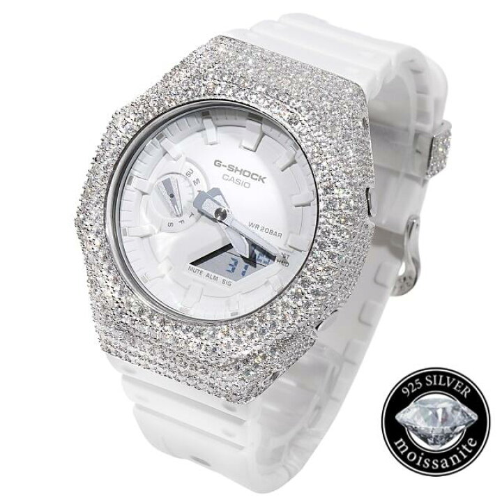 楽天市場】モアサナイト G-SHOCK カスタム GA2100 Moissanite 