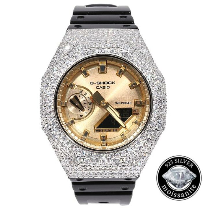 楽天市場】G-SHOCK カスタム GA2100 モアサナイト Moissanite  