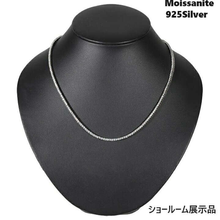 楽天市場】モアサナイト 2mm テニスネックレス Moissanite シルバー 