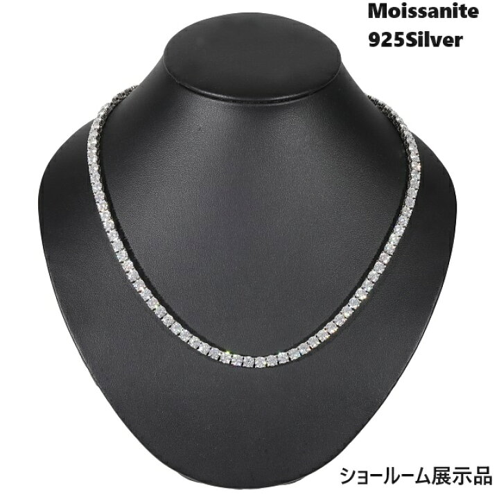 楽天市場】モアサナイト 5mm テニスネックレス シルバー  