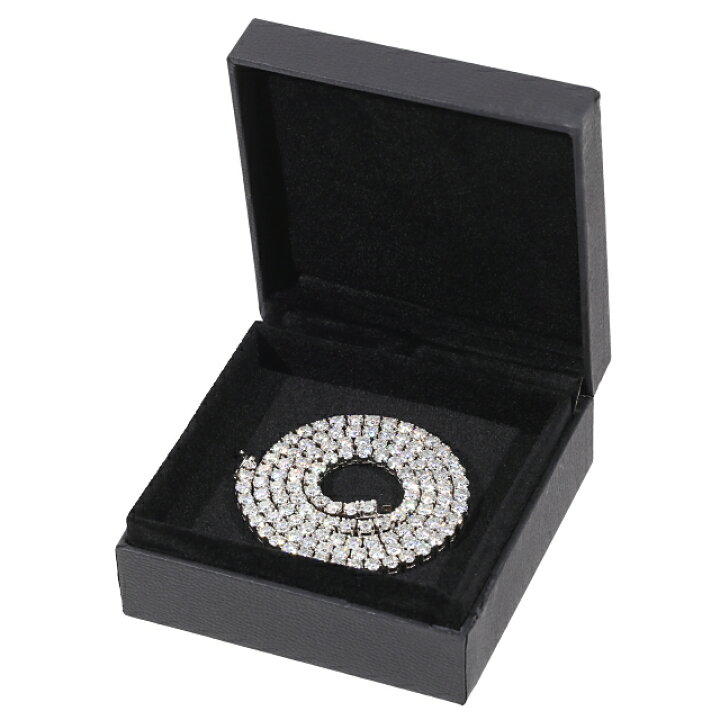 楽天市場】モアサナイト 3mm テニスネックレス シルバー925  