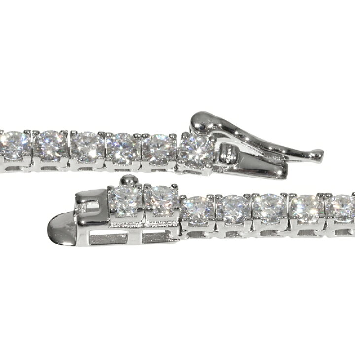 楽天市場】モアサナイト 2.5mm ネックレス シルバー テニスチェーン 