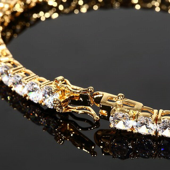 楽天市場】テニスネックレス 4mm／45cm CZ（ジルコニア 