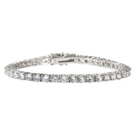 テニスブレスレット tennis bracelet 4mm CZダイヤ（キュービック・ジルコニア）ホワイトゴールド Kronic ギフト プレゼント メンズ レディース お祝い 誕生日【保証付】