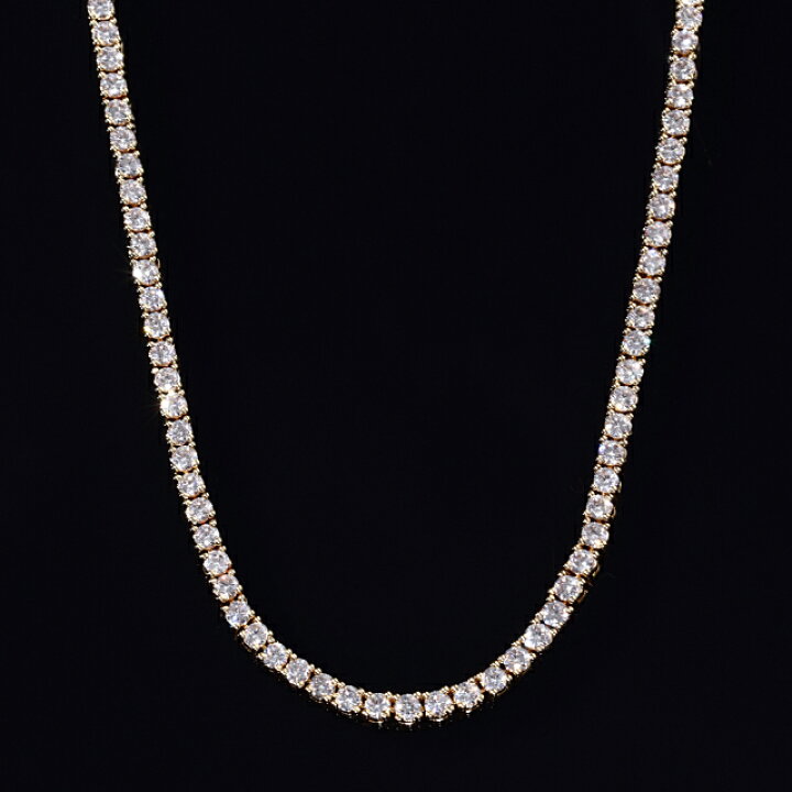 楽天市場】3mm x 50cm テニスネックレス CZダイヤ（キュービック 