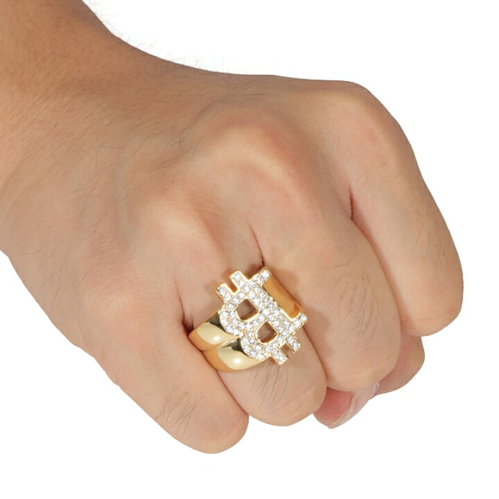 楽天市場】925Silver ビットコイン リング アクセサリー BTC Ring CZ  
