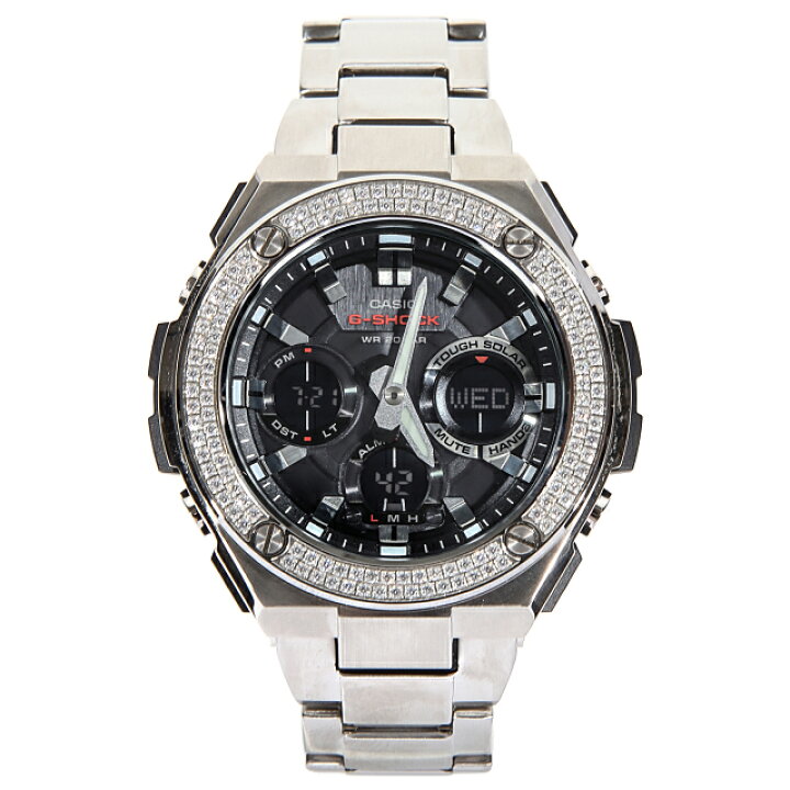 楽天市場】G-SHOCK GST w110 CZダイヤ（キュービックジルコニア）2連 
