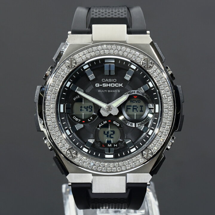 楽天市場】G-SHOCK GST s110 2連CZダイヤ（キュービックジルコニア）G 