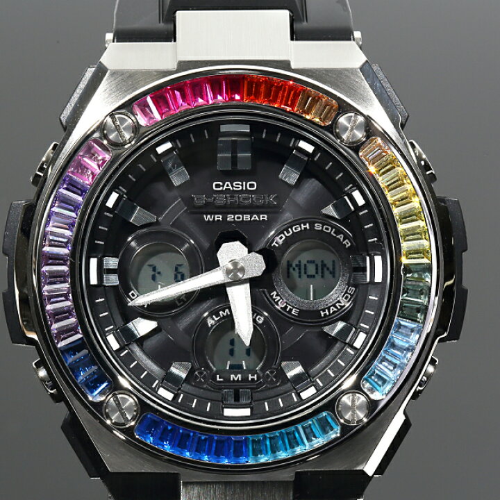 楽天市場】G-SHOCK GST w300 G-Steel レインボー バケットCZダイヤ  
