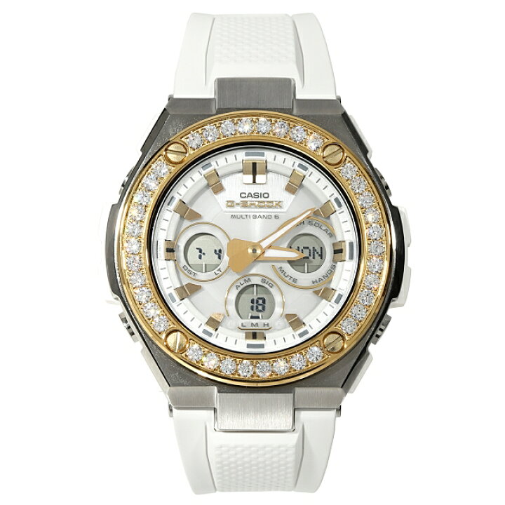 楽天市場】G-SHOCK GST w300 Gスチール ホワイト 白 大粒CZダイヤ  