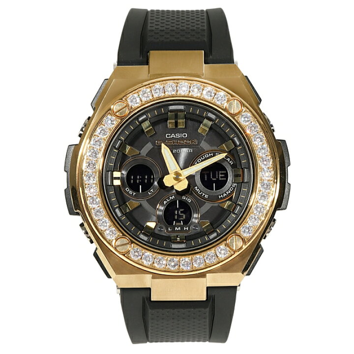 楽天市場】G-SHOCK GST w300 Gスチール ゴールド 大粒4mmCZダイヤ 