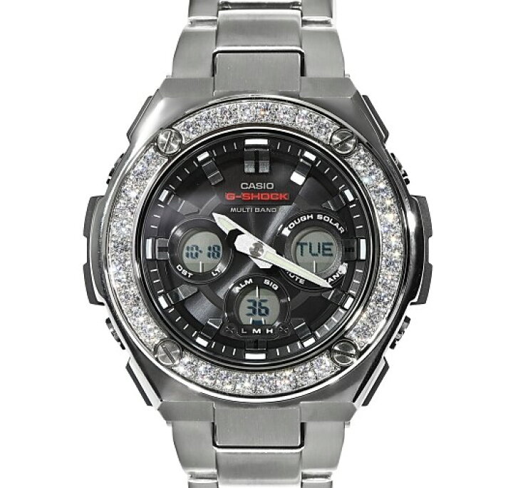 楽天市場】G-SHOCK Gスチール GST w310 大粒CZダイヤ（キュービック 