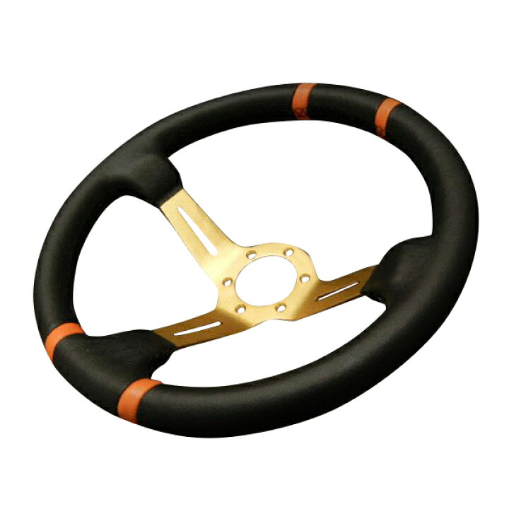 楽天市場】ステアリング ディープコーン momo ボス対応 汎用 本革 直径  