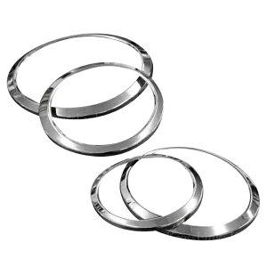 ジャガー Sタイプ 前期 メッキ パーツ ヘッドライトメッキリング 4PCS JAGUAR カスタム エアロ パーツ 外装 ドレスアップ