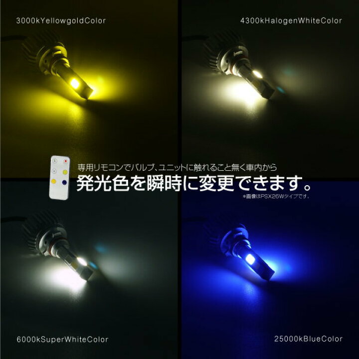 楽天市場】フォグランプ LED 4色 フォグライトキット リモコン切り替え 