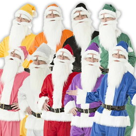 GOGOサンタさん（レッド/ブラック/ホワイト/グリーン/ブルー/ピンク/イエロー/パープル/オレンジ） コスプレ　サンタ　クリスマス　コスプレ