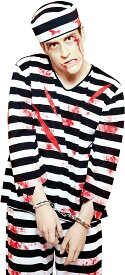 ブラッディープリズナー メンズ（859529） 大人サイズ コスチューム ホラー 恐怖 囚人 脱獄 クリアストーン コスプレ 衣装 ハロウィン 仮装 レディース 服 コスチューム 余興　パーティーグッズ 大人用