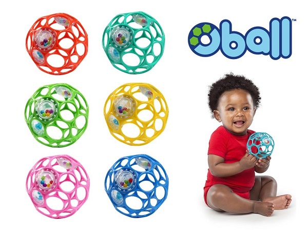 世界で最も人気のある赤ちゃん用ボールです 送料無料激安祭 即納 赤ちゃんおもちゃ オーボール ３ラトル ブルー レッド ベビーピンク グリーン 最大73％オフ ライトブルー