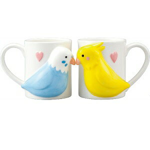 インコのペアマグ SAN2344  サンアート ギフト プレゼントマグカップ 鳥