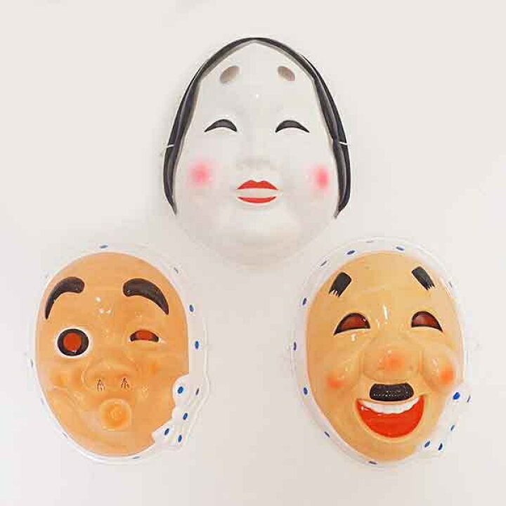 楽天市場 お祭り 縁日 お面 おかめ ひょっとこ お祭りお面 宴会芸 踊り面 おめん クリスタルハート