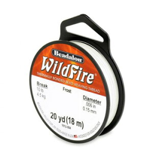 Beadalon(�r�[�_����) WildFire (���C���h�t�@�C���[) �r�[�Y�X�e�b�`��p�� �z���C�g 0.15mm