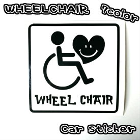 W13×H11cm　WHEELCHAIR　車椅子用ステッカー　福祉車両　国際シンボルマーク　介護　車椅子　車用ステッカー　デカール　セイフティグッズ　ウェルチェアー