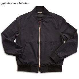 【セール20】giabs ARCHIVIO BARDI GOLD A3710 ジャブス アルキヴィオ シャカヌメ MA-1スタイル ブルゾン【イタリア製】【送料無料】【春夏】ブラック 黒 ストレッチナイロン 超軽量 シンプル ジャブスアルキビオ