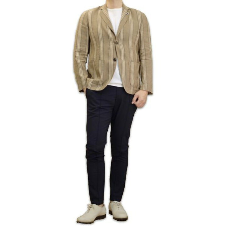 楽天市場】LARDINI ラルディーニ リネンXリヨセル ストライプシャツ 