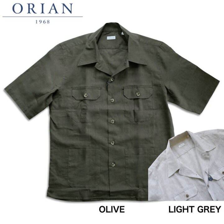 楽天市場】ORIAN オリアン メンズ リネンコットン ショートスリーブ 