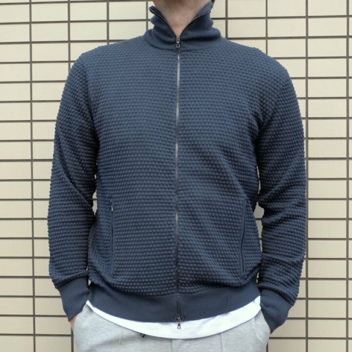 楽天市場】GRP スポットニット メンズ 強撚コットン ジップアップ 
