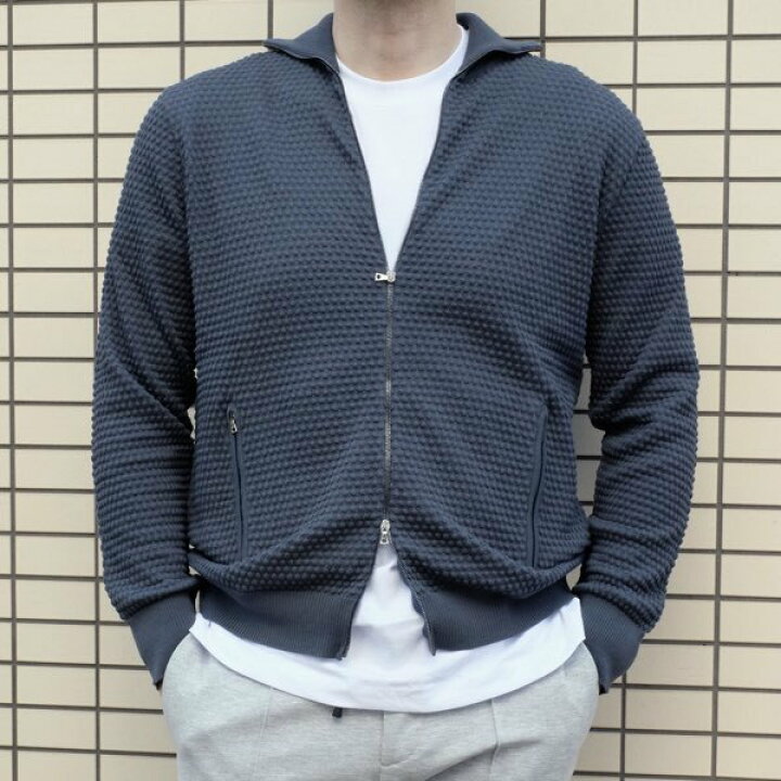 楽天市場】GRP スポットニット メンズ 強撚コットン ジップアップ 