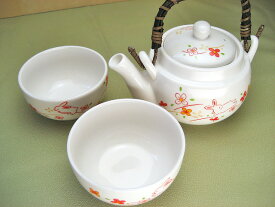 【訳あり】 遊兎 茶器セット（急須1個・湯呑2個） かわいい うさぎ柄 ポット カップ 【アウトレット 在庫処分】 ラッピング不可