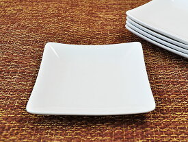 メタ 角小皿 白 5枚セット 9cm×9cm×高さ1.5cm 薬味皿 タレ皿 珍味皿 【アウトレット 在庫処分 訳あり品】